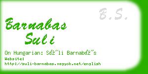 barnabas suli business card